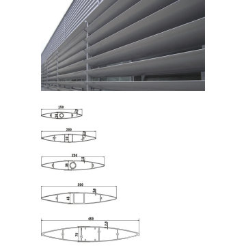 Nouvelle conception Aluminium Airfoil Louvers